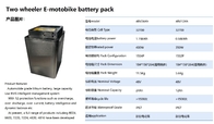 lítio Ion Battery Pack For Two Wheeler Bike de 48V 18Ah 24Ah 60Ah