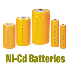 Células de bateria do telefone sem fios AA1000mAh NICD, baterias 1.2V recarregáveis