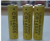 Bateria 1800mAh de CR14505 3.0V Li-mno2, baterias de lítio da câmera