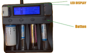 carregador esperto 12V 2A de USB LCD do carregador de bateria do lítio