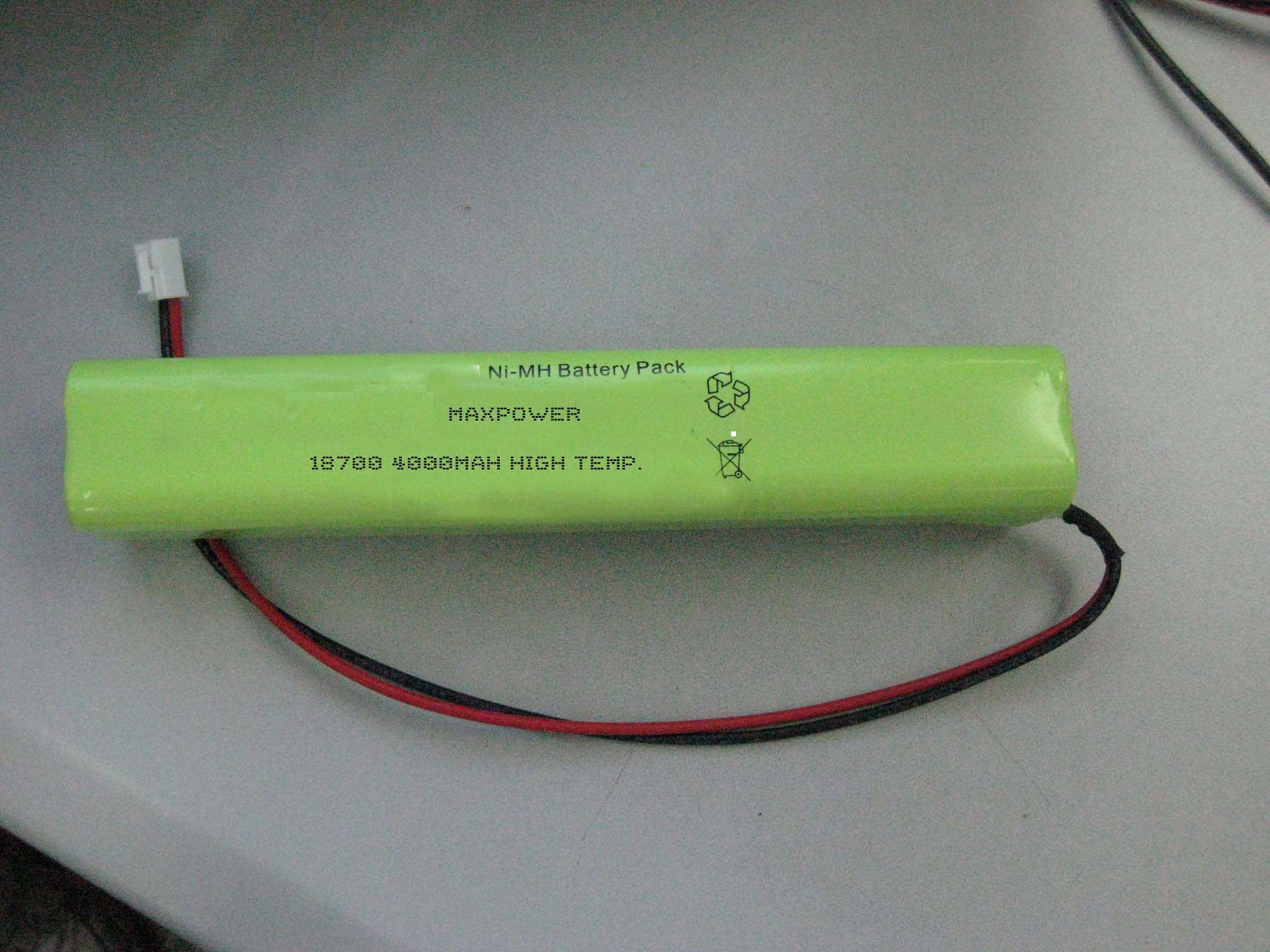 Bateria de alta teeratura NIMH 18700 4000mAh 4.8V da iluminação de emergência