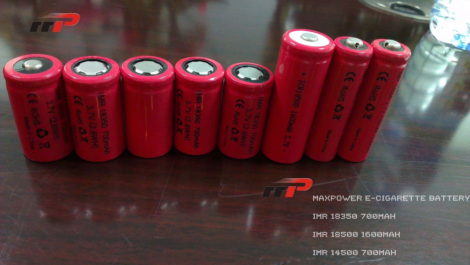 E-Cigarro das baterias recarregáveis 3.7V 2.6WH do íon do lítio 700mAh do IMR 18350
