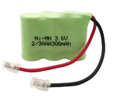 A bateria recarregável do Ni Mh de 3.6V 300mAh embala o tamanho de 500Cycles 2AAA 3AAA