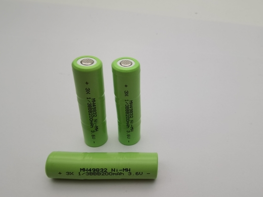 UL 3.6V 200mAh NIMH Baterias recarregáveis 1/3BBB pacote de bateria customizado NIMH pronto para usar NIMH baterias longa vida útil