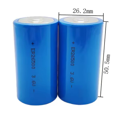 Er26500 3.6v 8500mah 9ah lisocl2 bateria Er26500 bateria de lítio de tamanho C 3.6V 9000mah bateria primária de lítio