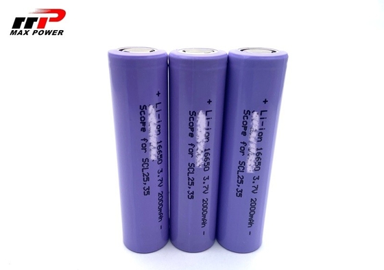 Li16650C 3.7 V 2000mah Bateria recarregável de íons de lítio Célula OEM serviço CE UL CB