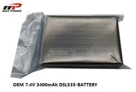 OEM da bateria 7.4V 3400mAh do polímero do lítio da vista do tonalizador térmico com PC preto Shell com o UL dos CB do KC