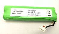 Descarga do bloco 3C da bateria de NIMH AA1600mAh 4.8V para o dispositivo médico com certificação do UL IEC/EN61951