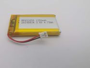 corrente de descarga 653050 da bateria 5C Contant do polímero do íon do lítio de 1250mah 3.7V para médico