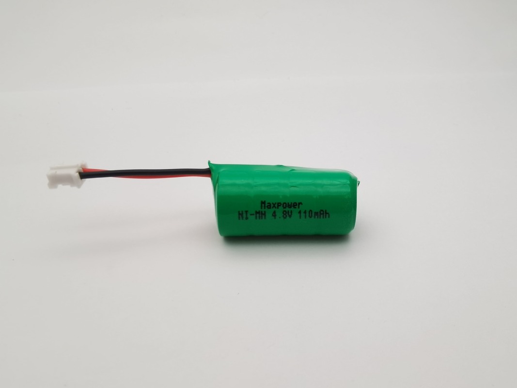 Bateria recarregável de 110mAh 4.8V Ni-MH Bateria de botão NiMH Bateria de botão 4.8V 110mAh