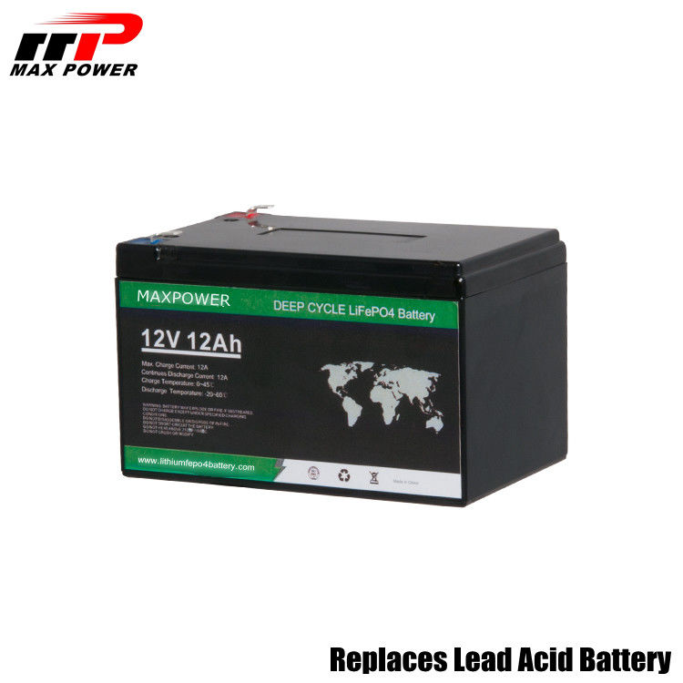 o ferro do lítio da pilha de 12V 12Ah 153.6Wh LiFePO4 fosfata o armazenamento recarregável da bateria por muito teo durável