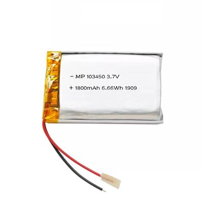 103450 pilha de bateria do polímero do lítio do bloco da bateria de Lipo do poder superior de 1800mAh 3.7V