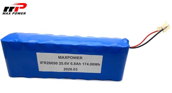 8S2P 26650 LiFePO4 Bateria 25.6V 6.8Ah Solução energética de alta potência para robôs industriais