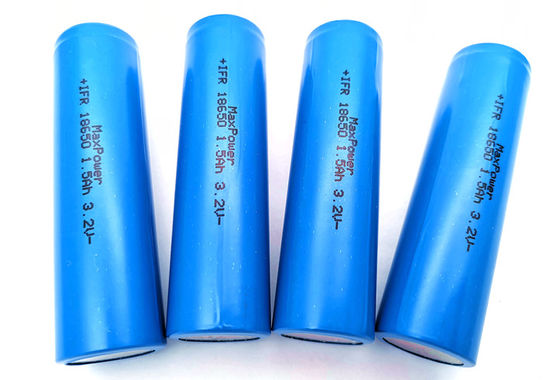 bateria LiFePO4 IFR18650 recarregável de 1KHz 3.2V 1500mAh para a iluminação de emergência com o UL dos CB do KC
