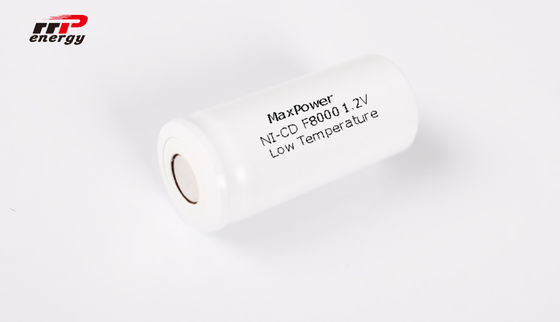 longa vida da baixa teeratura do de alta capacidade das baterias recarregáveis de 1.2V F8000mAh NiCd